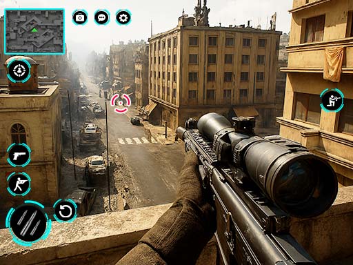 Screenshot of Sniper Shooting Offline Games available on the Drift Boss arcade hub catalog