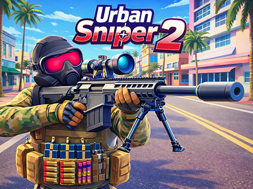 Screenshot of Urban Sniper 2 available on the Drift Boss arcade hub catalog